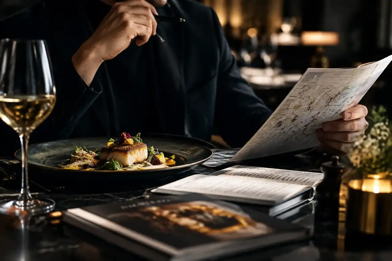 Une table dressée avec élégance dans un restaurant gastronomique