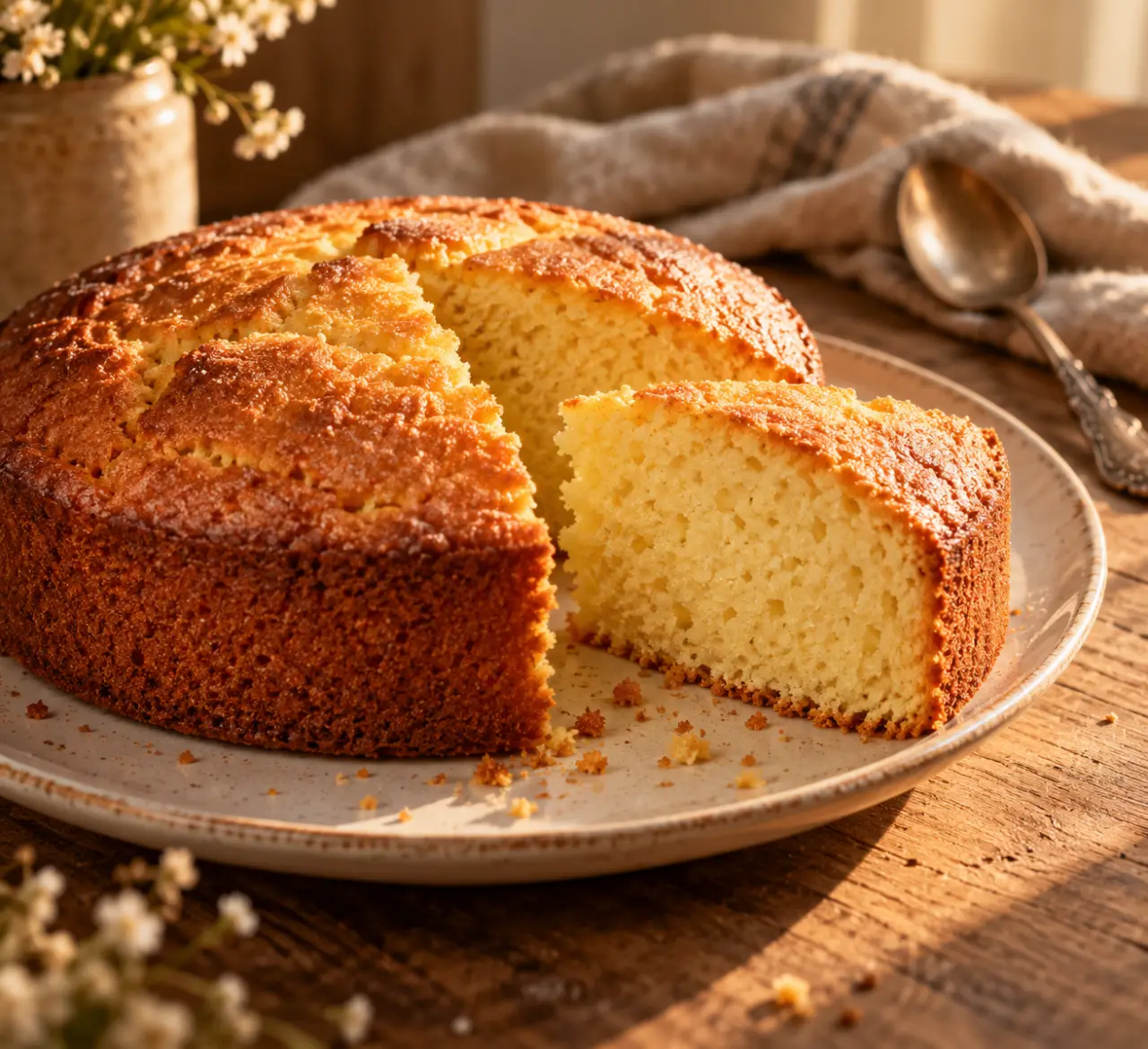 Recette de gâteau nature : une mie moelleuse sans monter les blancs