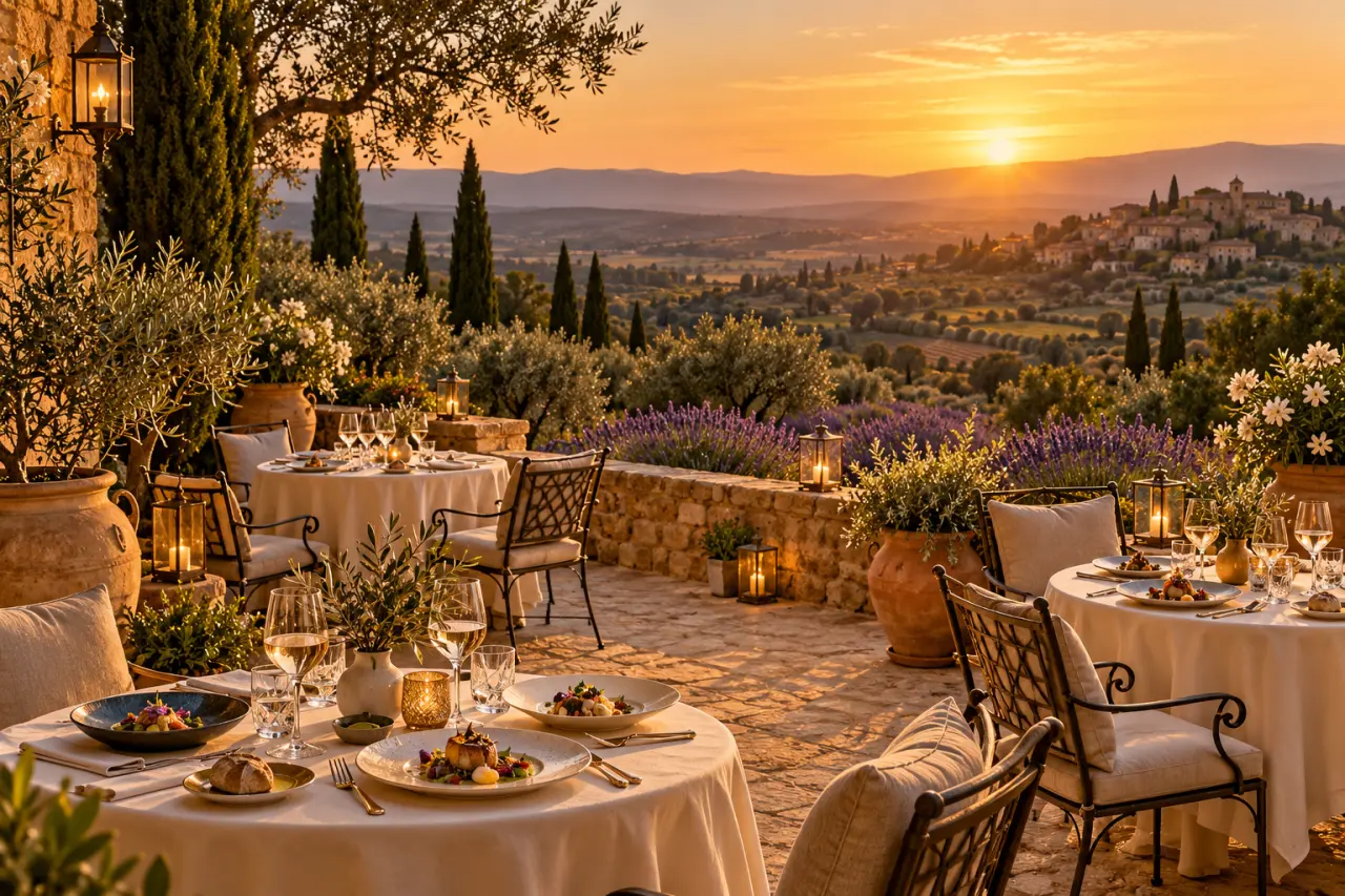 Restaurant gastronomique dans le Luberon : quatre tables étoilées entre Bonnieux et Joucas